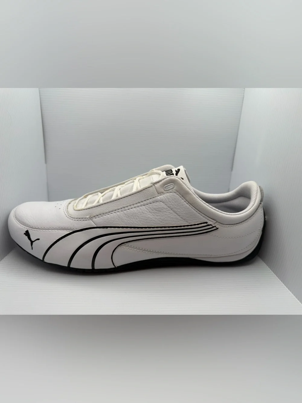 Puma ecoOrthoLite Men’s White Leather Lace-Up Sneakers